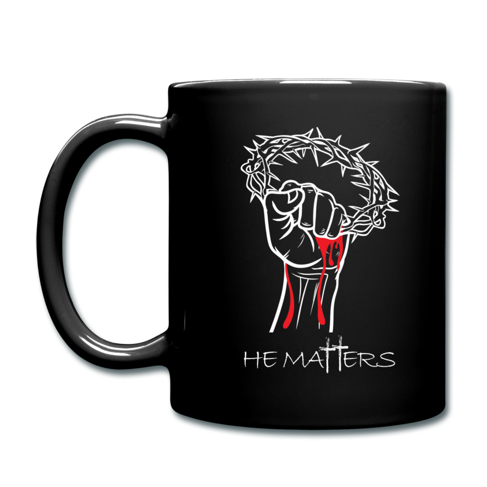 "HE MATTERS", Signature Coffee/Tea Mug, Black or Blue Mug - black