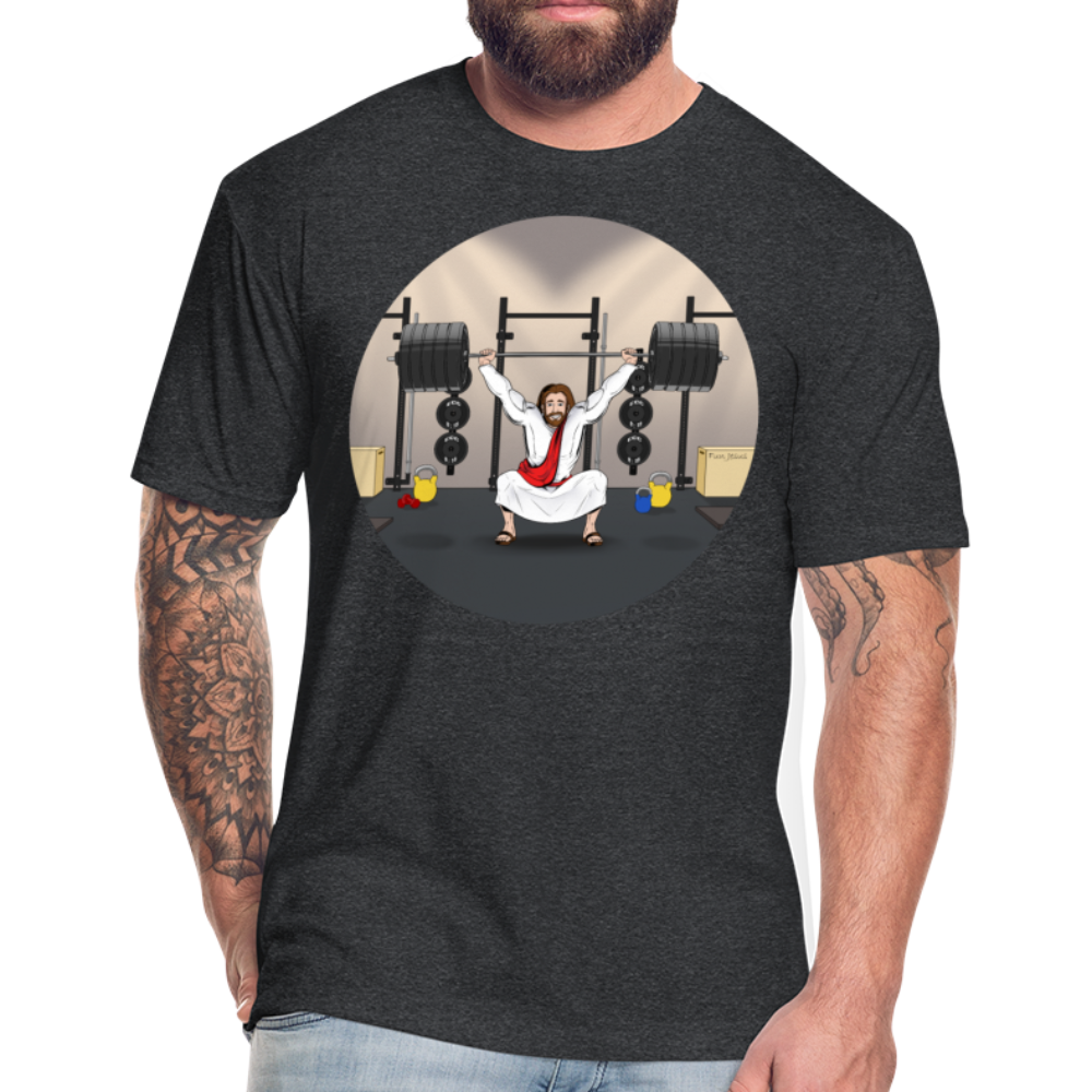 "Fun Jesus", "CrossFit" , Mens premium T-Shirt - heather black
