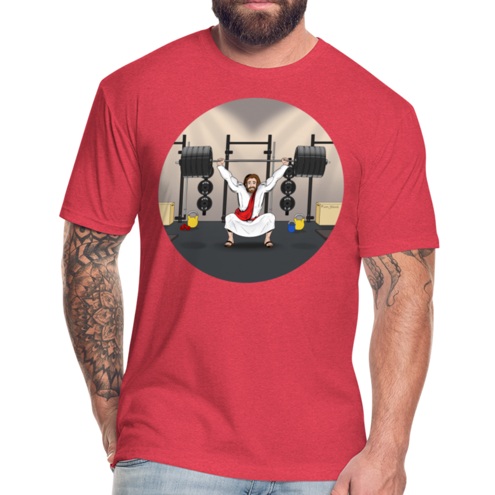 "Fun Jesus", "CrossFit" , Mens premium T-Shirt - heather red