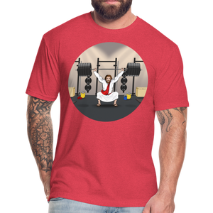 "Fun Jesus", "CrossFit" , Mens premium T-Shirt - heather red