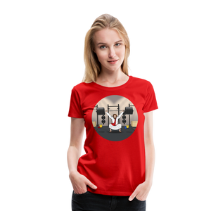 "Fun Jesus", "CrossFit" , Womens premium T-Shirt - red