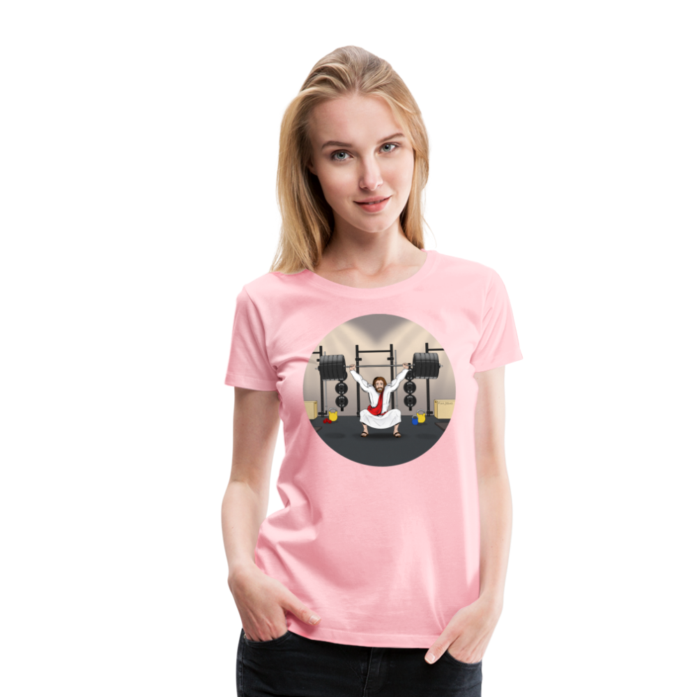 "Fun Jesus", "CrossFit" , Womens premium T-Shirt - pink