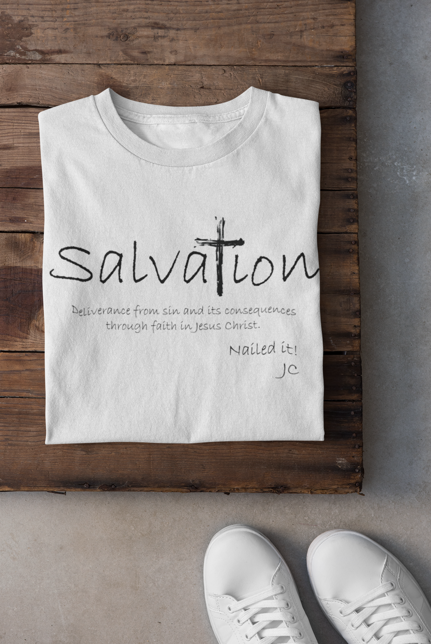 "Salvation", T-Shirt, Mens, Black Lettering