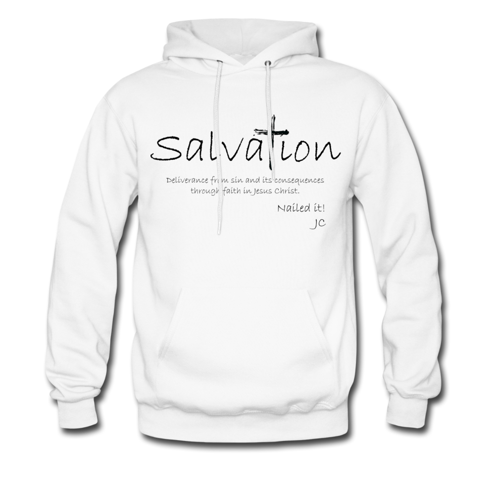 "Salvation" Premium Hoodie. - white