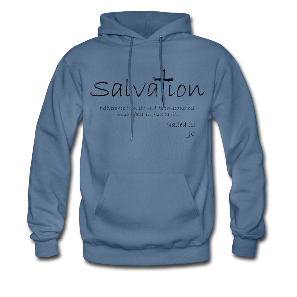 "Salvation" Premium Hoodie. - denim blue