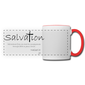 "Salvation" Coffee Mug - white/red
