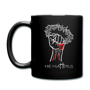 "HE MATTERS", Signature Coffee/Tea Mug, Black or Blue Mug - black