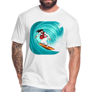 Surfs Up!!  Fun Jesus T-Shirt,  Full Color, Mens - white