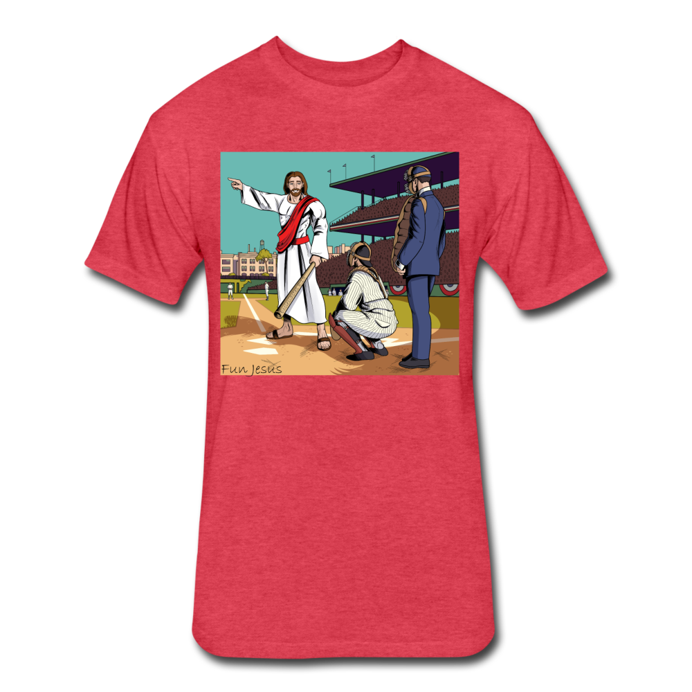 "Fun Jesus", "The Shot Caller" T-shirt, color - heather red
