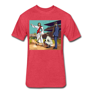 "Fun Jesus", "The Shot Caller" T-shirt, color - heather red