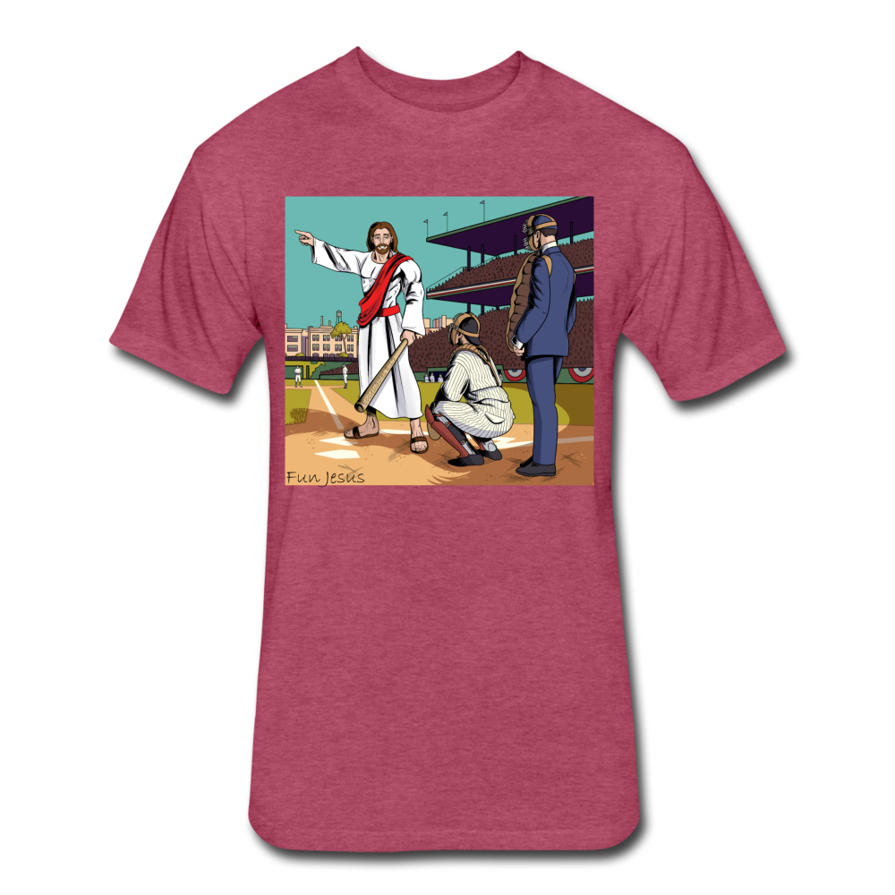 "Fun Jesus", "The Shot Caller" T-shirt, color - heather burgundy