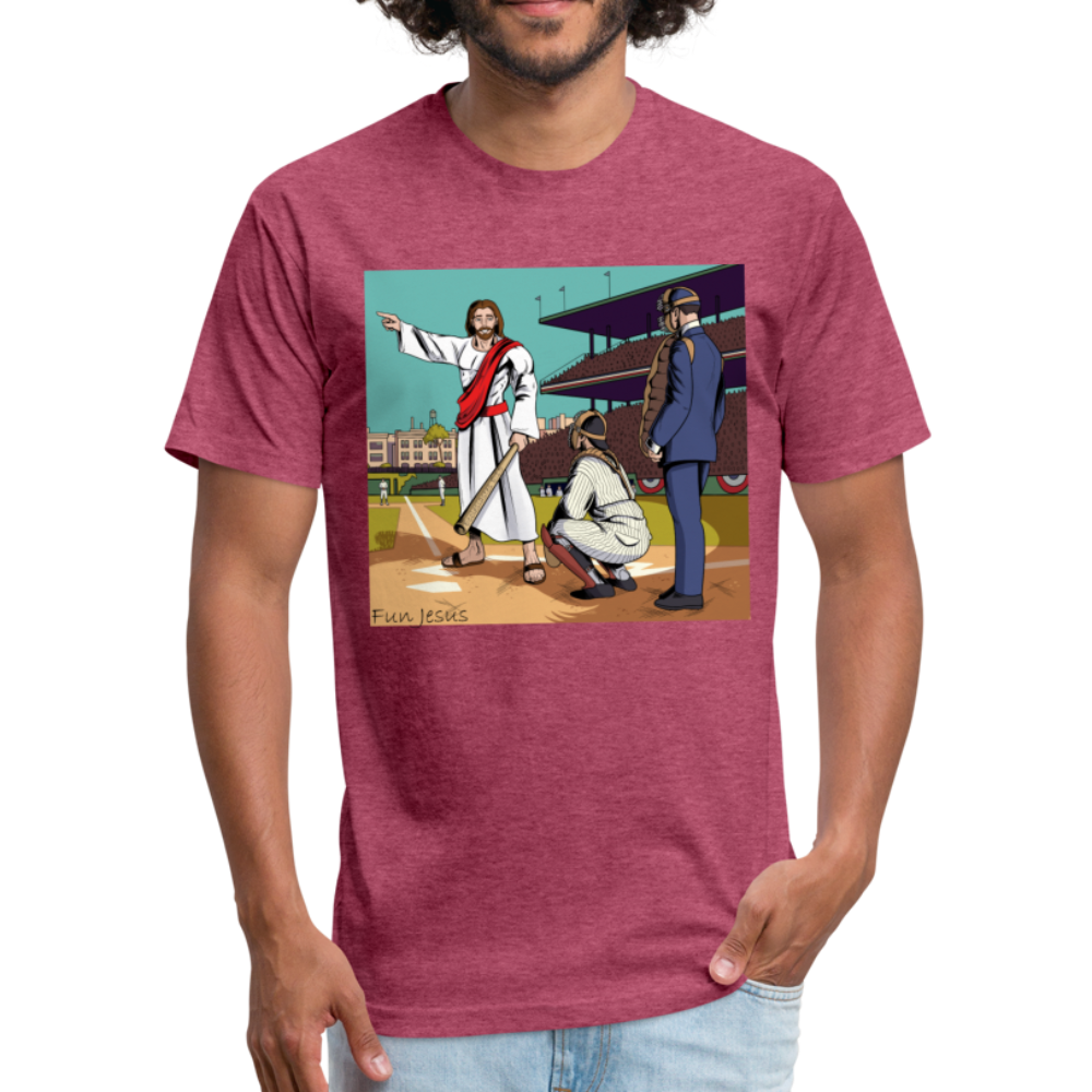 "Fun Jesus", "The Shot Caller" T-shirt, color - heather burgundy