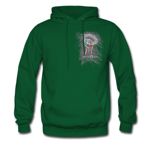 "He Matters", Grunge Background, Hoodie - forest green