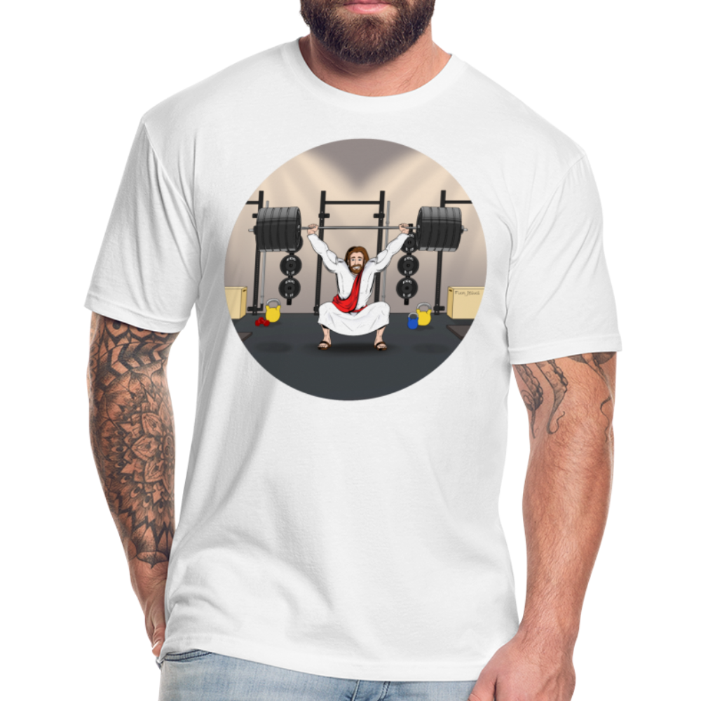 "Fun Jesus", "CrossFit" , Mens premium T-Shirt - white