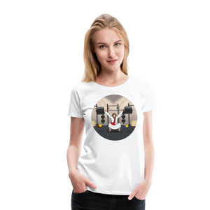 "Fun Jesus", "CrossFit" , Womens premium T-Shirt - white