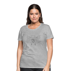 "Fun Jesus", "CrossFit" , Womens premium T-Shirt, B&W - heather gray