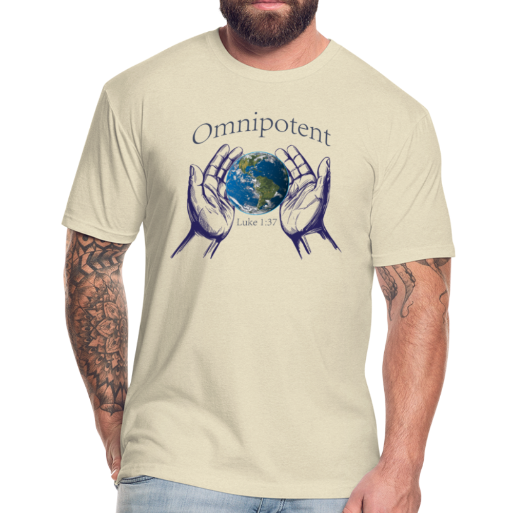 "Omnipotent" , Mens T-Shirt - heather cream