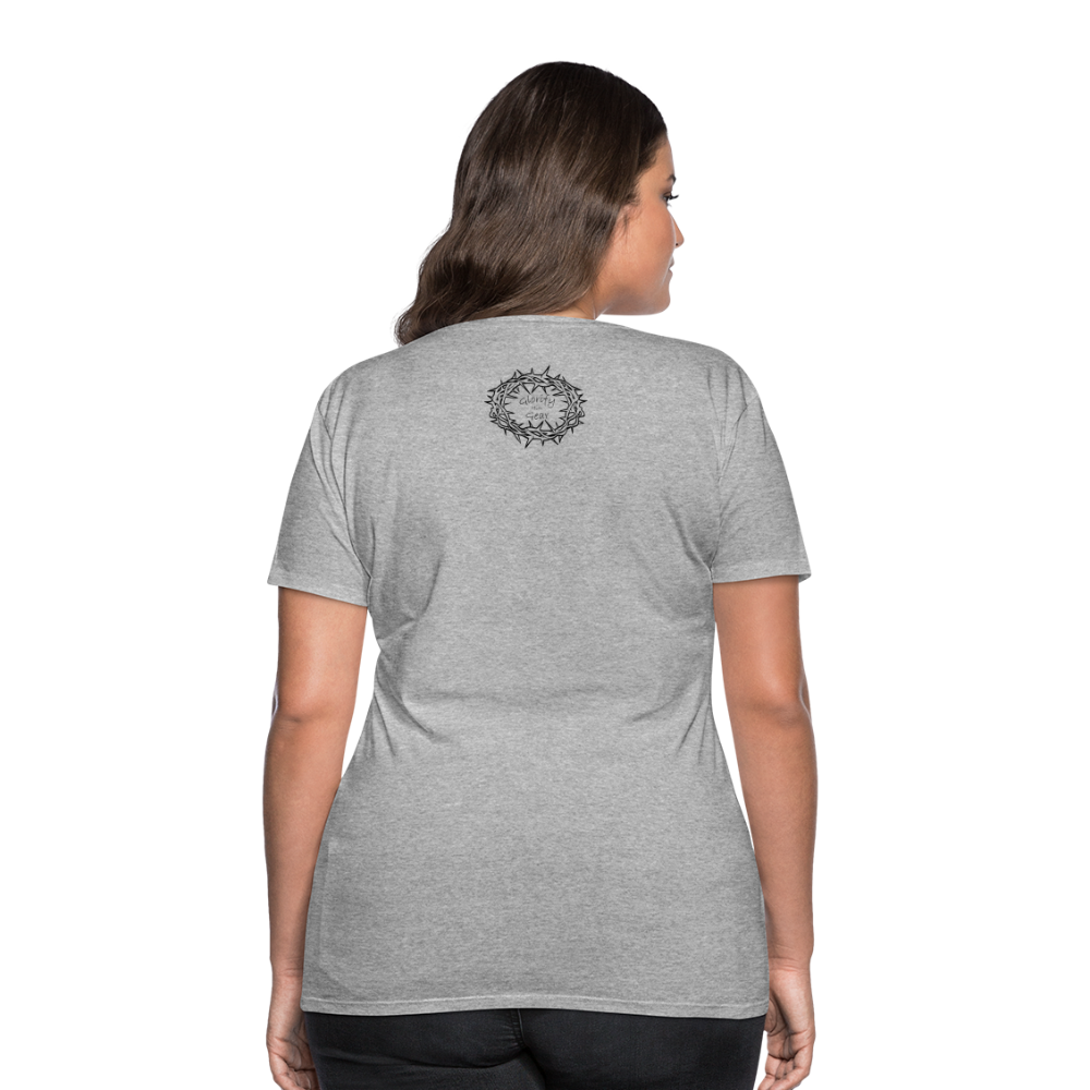 "This is the way" Mando and Grogu praising together, Womens Shirt - heather gray