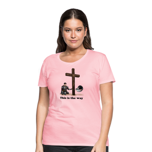 "This is the way" Mando and Grogu praising together, Womens Shirt - pink