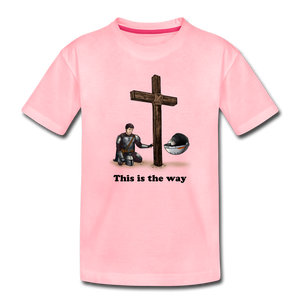 "This is the way" Mando and Grogu praising together, Kids' Premium T-Shirt - pink